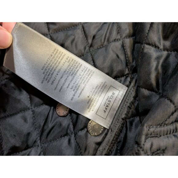 Belstaff Quilted Vest Waistcoat Gilet Men's 60 Lightweight Black Snap Button - Picture 4 of 11
